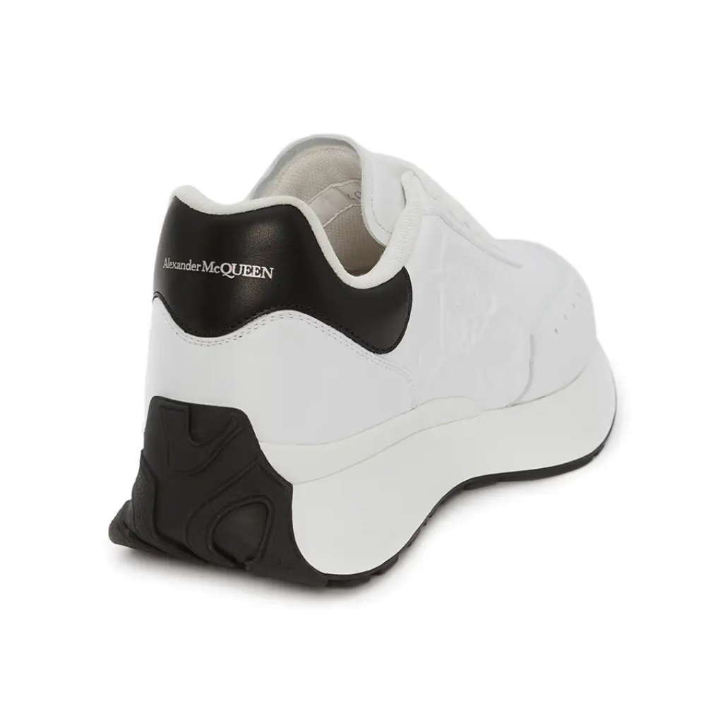 Alexander Mcqueen Oversized Graffiti Sprint Runner – White Black
